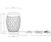 Immagine aggiuntiva di Lampada da tavolo intagli metallo bianco e legno  41825
