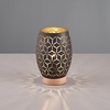 Lampada nero e oro con intagli in metallo  41827