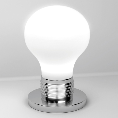 Lampada da tavolo - abatjour a forma di lampadina vetro bianco 1010/P-BI TOP LIGHT