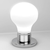 Lampada da tavolo - abatjour a forma di lampadina vetro bianco 1010/P-BI TOP LIGHT