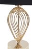 Immagine aggiuntiva di Lampada tavolo media decoro fili oro paralume nero 44cm  40845