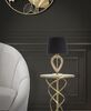 Lampada tavolo media decoro fili oro paralume nero 44cm  40845 - foto 4
