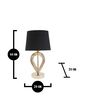 Lampada tavolo media decoro fili oro paralume nero 44cm  40845 - foto 5