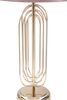 Particolare di Lampada tavolo paralume rose gold decoro metallo oro alta 55cm  40843