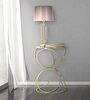 Lampada tavolo paralume rose gold decoro metallo oro alta 55cm  40843 - foto 4