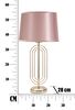 Lampada tavolo paralume rose gold decoro metallo oro alta 55cm  40843 - foto 5