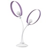 Lampada da tavolo grande petali viola lilla larga 60 e alta 77cm 41237 LUCI MODERNE
