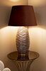 Lampada alta 79 cm in vetro bronzato rigato con paralume ttoni bronzati diametro 45,5  44018 - foto 5