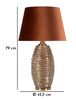 Lampada alta 79 cm in vetro bronzato rigato con paralume ttoni bronzati diametro 45,5  44018 - foto 6