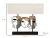 Lampada tavolo da arredo moderna originale visi stilizzati 50x17,8x45  42242 - foto 6