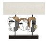 Lampada tavolo da arredo moderna originale visi stilizzati 50x17,8x45  42242