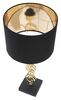 Lampada tavolo paralume nero cerchietti oro 25x54,5cm  40812 - foto 5