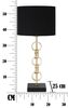 Lampada tavolo paralume nero cerchietti oro 25x54,5cm  40812 - foto 8