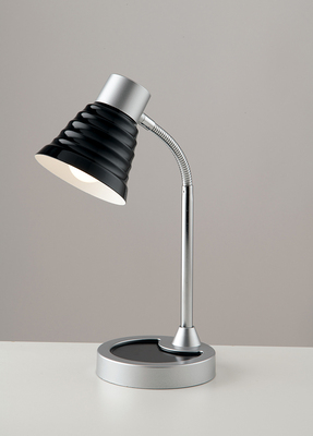 Lampada scrivania o comodino con diffusore direzionabile nero 39278 LUCI MODERNE