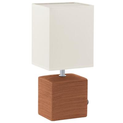 Lampada tavolo 13x13 noce base ceramica 93045 EGLO