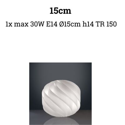 Lampada da tavolo bianca 15 cm piccolo globo a spirale in acrilico  45623