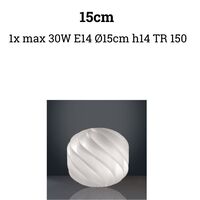 Lampada da tavolo bianca 15 cm piccolo globo a spirale in acrilico  45623