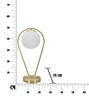 Lampada da tavolo con sfera decoro oro in metallo  40841 - foto 6