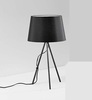Immagine aggiuntiva di Lampada tavolo nera base a treppiedi diffusore trapezio  41888