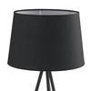 Particolare di Lampada tavolo nera base a treppiedi diffusore trapezio  41888