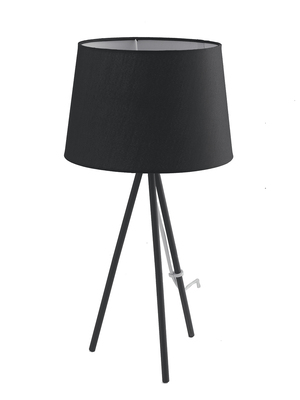 Lampada tavolo nera base a treppiedi diffusore trapezio 41888 LUCI MODERNE