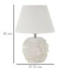 Lampada da tavolo bianca lavorazione in ceramica ondulata 30x42  42226 - foto 5