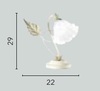 Immagine aggiuntiva di Lampada comodino country romantica campanule foglie verdi  45119