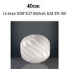 Immagine aggiuntiva di Lampada in acrilico tavolo / terra bianca 40cm grande globo a spirale  45629