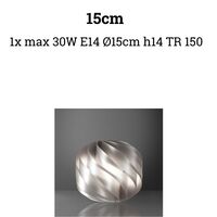 15cm grigio silver - Lampada da tavolo globo a spirale in acrilico  45622