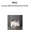 15cm grigio silver - Lampada da tavolo globo a spirale in acrilico  45622