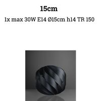 15cm nera - Lampada da tavolo globo a spirale in acrilico  45619