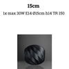15cm nera - Lampada da tavolo globo a spirale in acrilico  45619