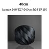 40cm nero metal - Lampada da tavolo / terra globo a spirale in acrilico  45625
