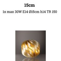 15cm oro New Gold - Lampada da tavolo globo a spirale in acrilico  45620