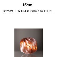15cm rame metal - Lampada da tavolo globo a spirale in acrilico  45618