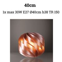 40cm rame metal - Lampada da tavolo / terra globo a spirale in acrilico  45624
