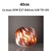 40cm rame metal - Lampada da tavolo / terra globo a spirale in acrilico  45624