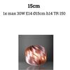15cm pink rosa metal - Lampada da tavolo globo a spirale in acrilico  45621