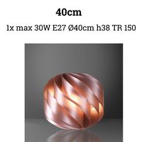 40cm rosa pink metal - Lampada da tavolo / terra globo a spirale in acrilico  45627