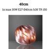 40cm rosa pink metal - Lampada da tavolo / terra globo a spirale in acrilico  45627
