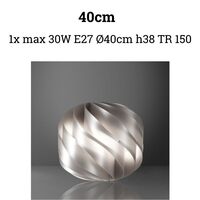 40cm grigio silver metal - Lampada da tavolo / terra globo a spirale in acrilico  45628