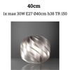 40cm grigio silver metal - Lampada da tavolo / terra globo a spirale in acrilico  45628
