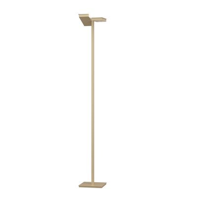 Piantana in metallo tortora due diffusori orientabili lampadine LED sostituibili 1167/T-SA TOP LIGHT