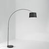 Lampada da terra a arco con paralume nero per illuminazione soffusa  44038