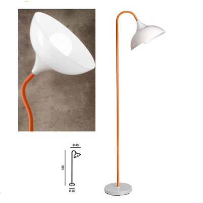 Piantana arancio direzionabile e modellabile paralume plastica 6260AR PERENZ
