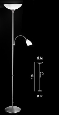 Piantana doppia luce lettura e diffusore verso alto 4200CR PERENZ