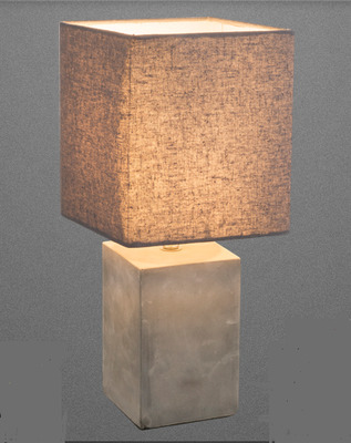 Lampada tavolo  quadrata cemento e paralume 21700 GLOBO LIGHTING