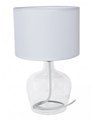 Lampada da tavolo base in vetro trasparente 37069 LUCI MODERNE