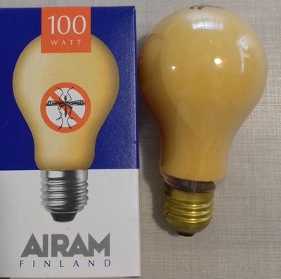 Lampadina gialla 100W E27 antizanzare G100AZ AIRAM