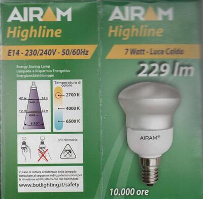 Lampadina  E14 faretto 2700K AR507M27C AIRAM